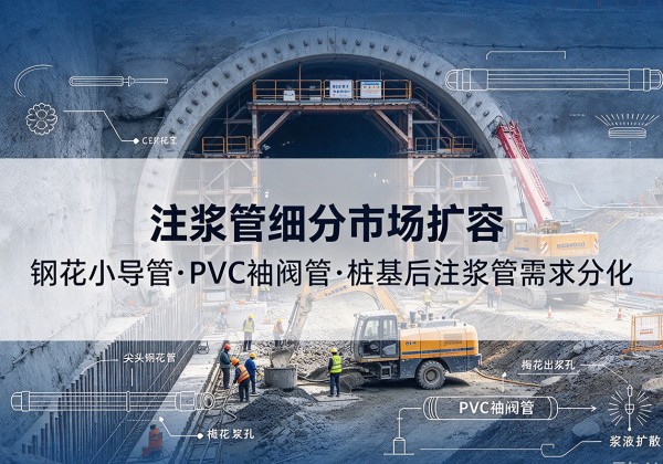 石门注浆管细分市场扩容，隧道钢花小导管、PVC 袖阀管、桩基后注浆管需求分化